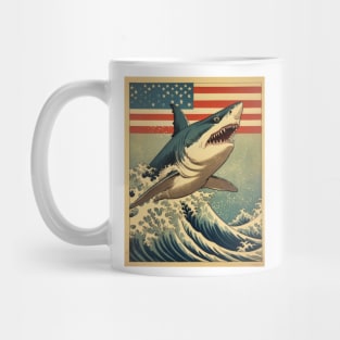 American Flag Patriotism and Freedom Great White Mug